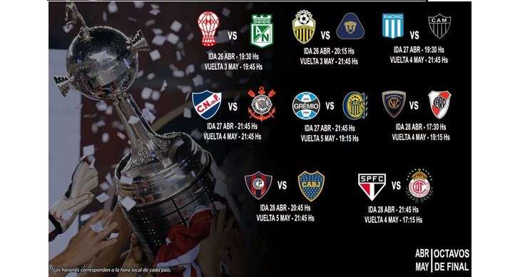 Definida tabela das oitavas de final da Libertadores da América