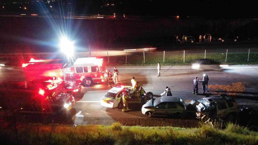 Metade dos acidentes fatais na região acontece entre 18h e 6h