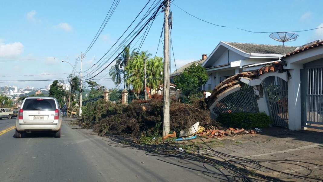 Lojas e escola fecham com destruição na Almeida Garret