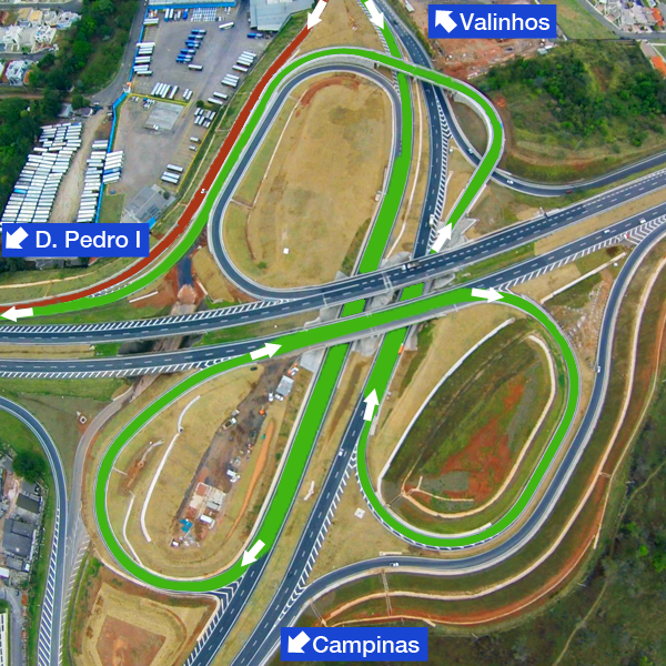 Concessionária interdita pista de acesso a Rodovia D. Pedro, no anel viário Magalhães Teixeira