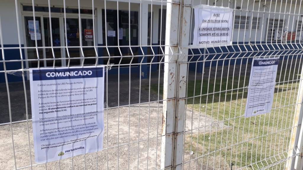 UBS de Hortolândia fecha as portas temporariamente por causa da violência