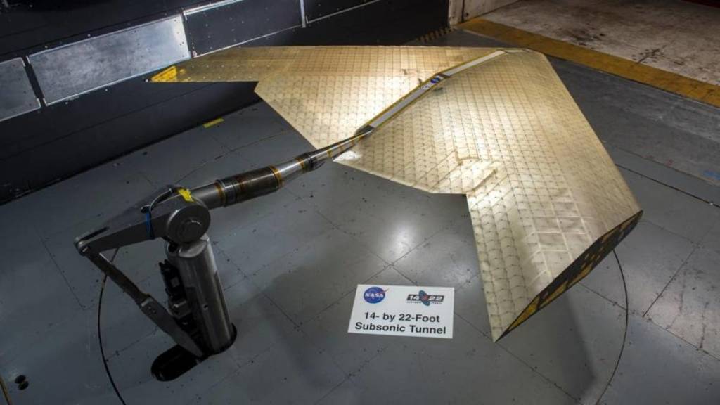 Uma asa para aviões é testada na Nasa