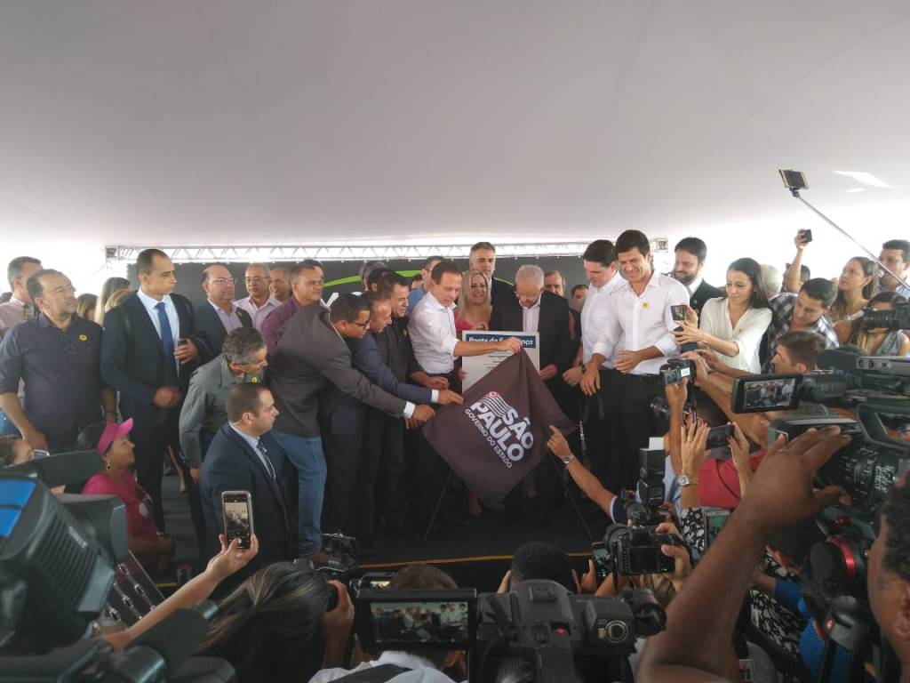 Governador João Dória participa da inauguração da Ponte Estaiada, em Hortolândia