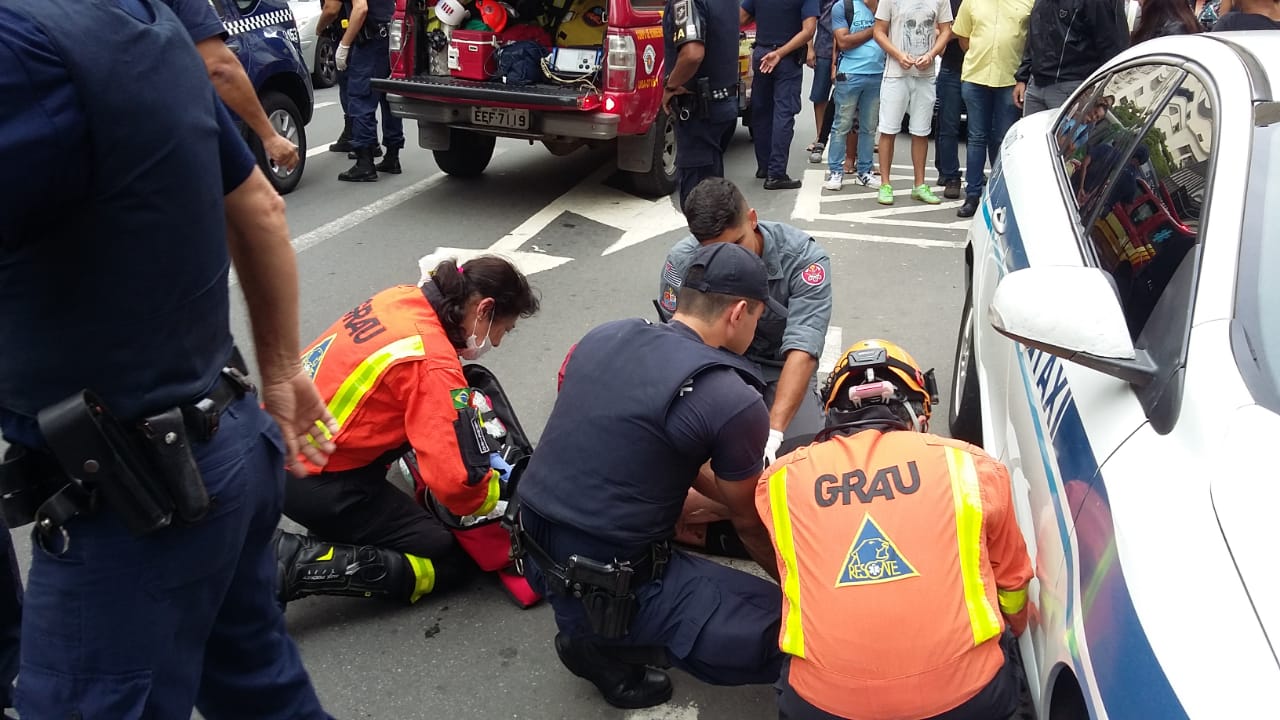 Homem com queimaduras é atendido no centro