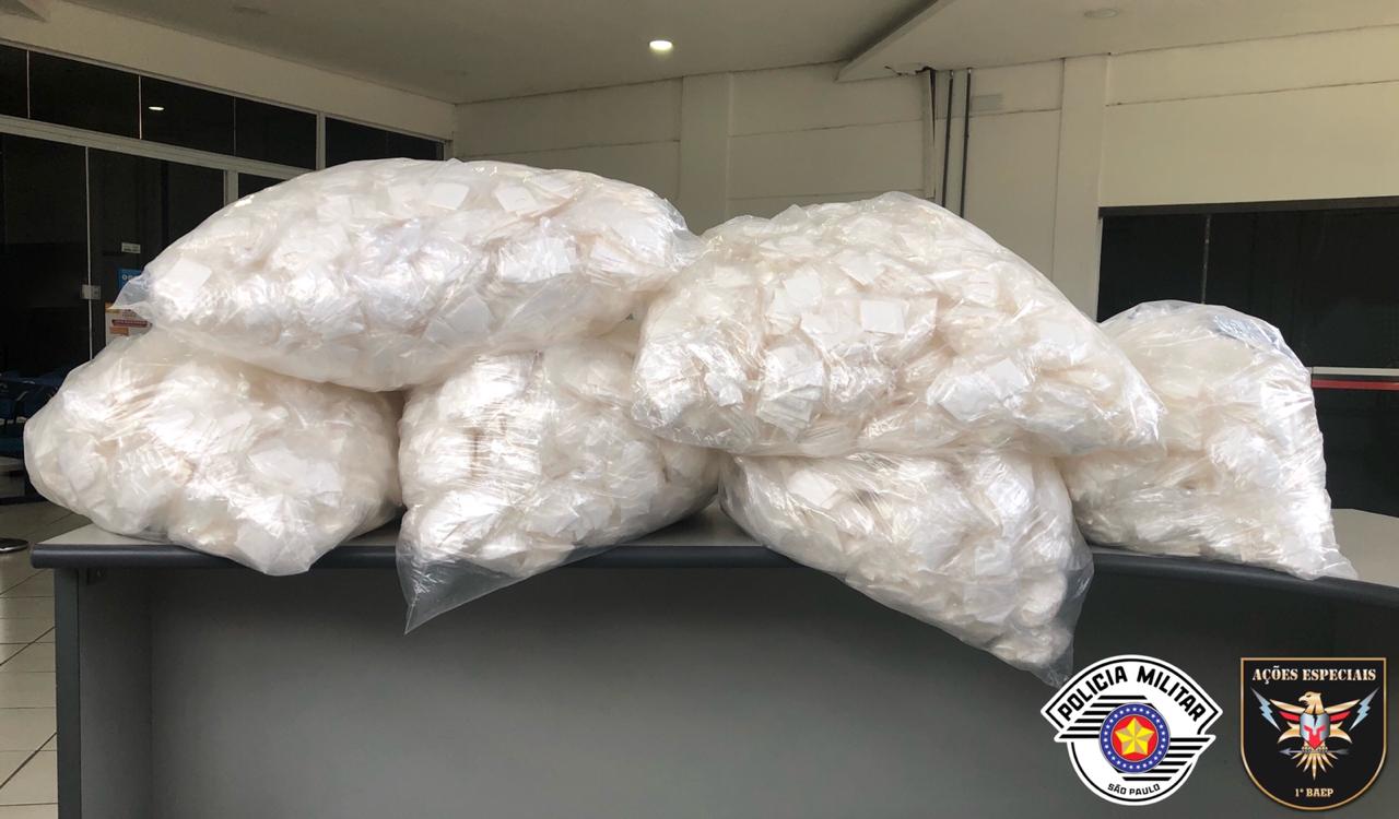 Cocaína embalada à vácuo é apreendida pela PM