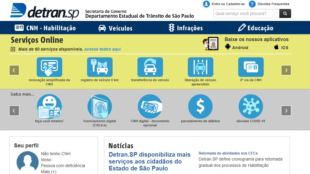 Detran vai entregar documentos por drive-thru