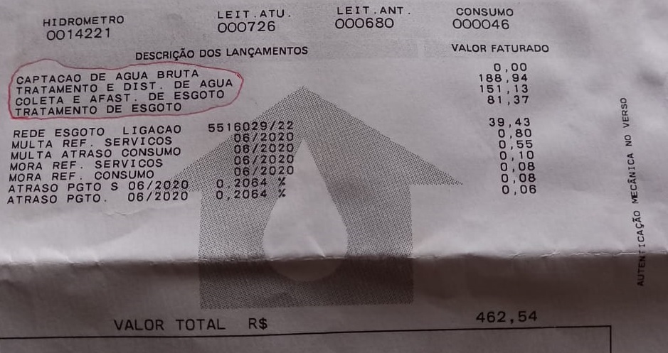 Moradores reclamam de contas de água da Sanasa