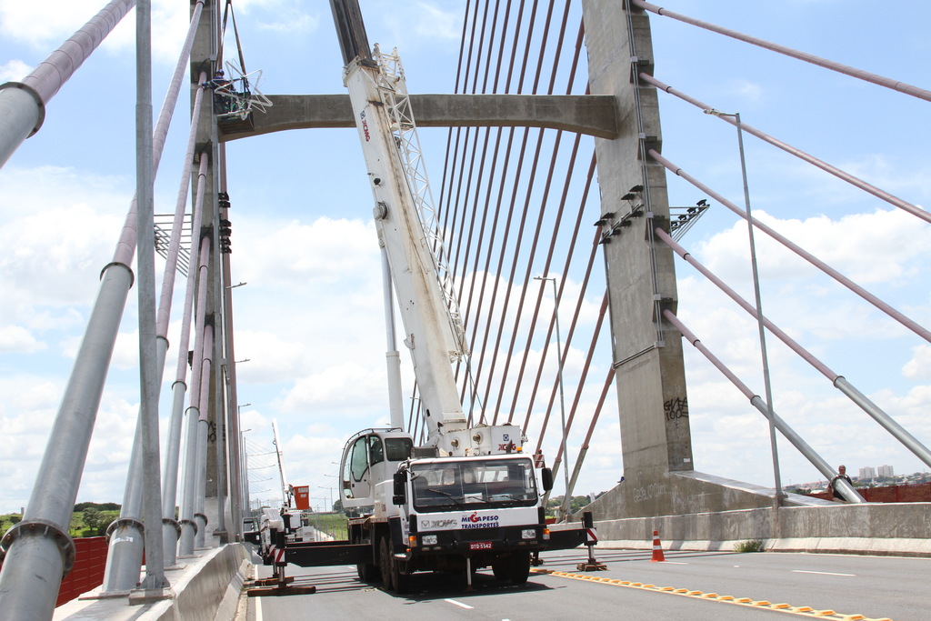 Ponte estaiada de Hortolândia fica fechada na sexta