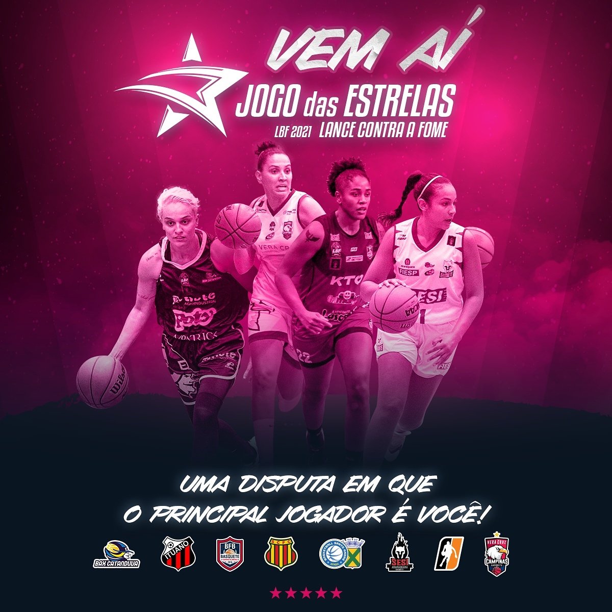 Jogo das Estrelas da LBF será disputa de arrecadação de alimentos