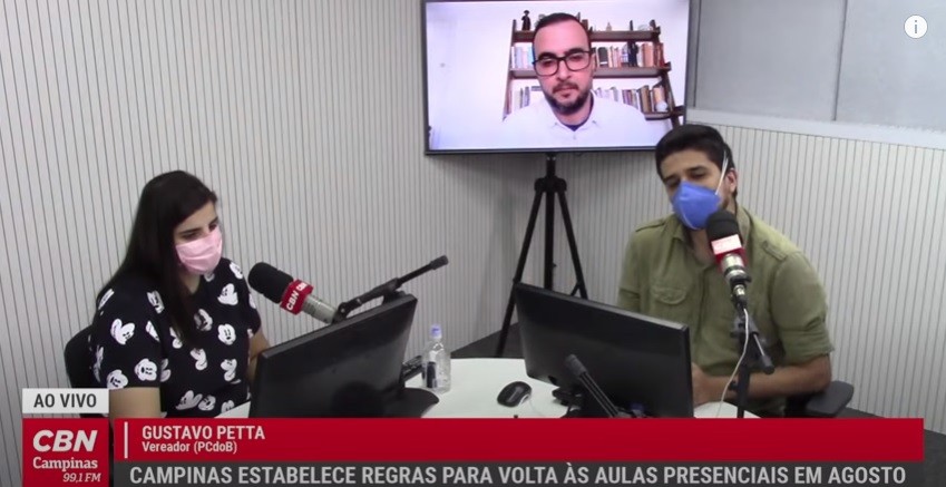 A volta das aulas presenciais: vereador Gustavo Petta