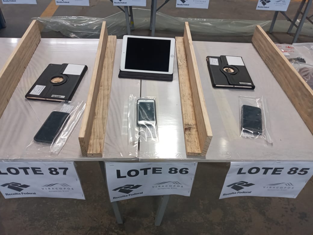 Receita faz leilão de itens apreendidos em Viracopos