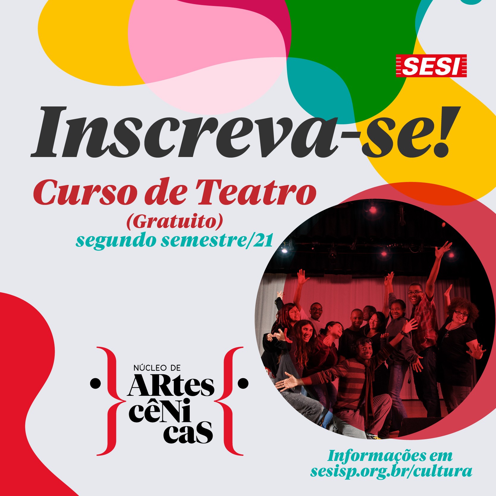 Sesi prorroga inscrições para cursos gratuitos de teatro