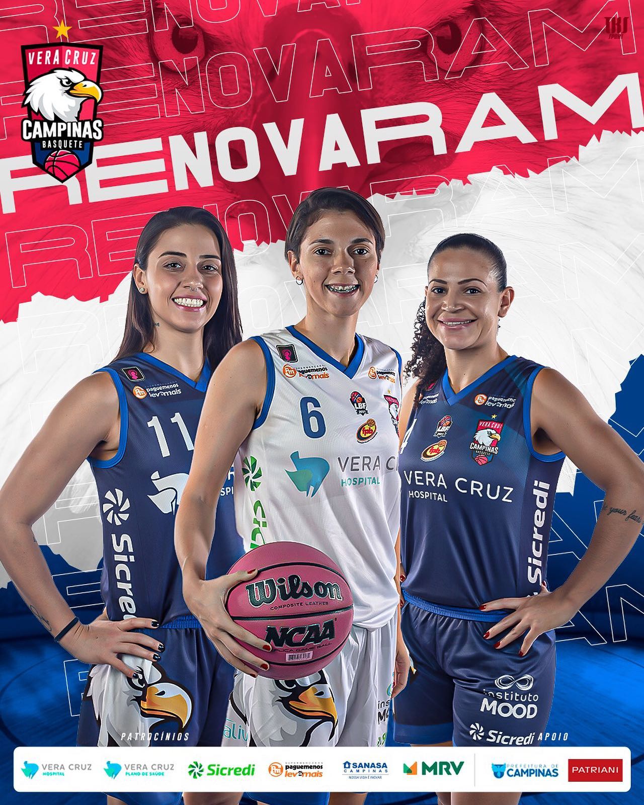 Vera Cruz Campinas renova contrato com cinco atletas