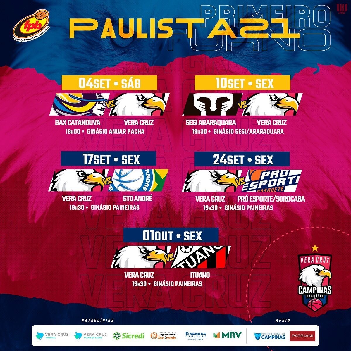 Vera Cruz conhece tabela do Paulista feminino