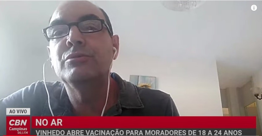 Vinhedo vacina dos 18 aos 24 anos: secretário Milton Ribolli