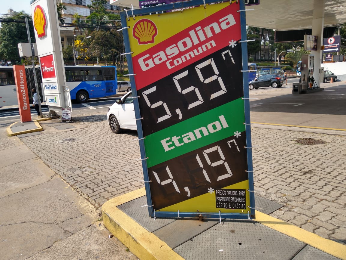 Gasolina sobe novamente nos postos de Campinas