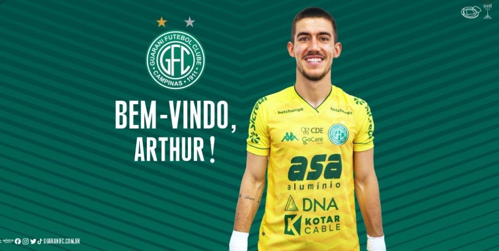 Guarani anuncia goleiro Arthur Gazze como reforço até 2022