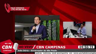 Governador de São Paulo, João Doria, conversa com a CBN Campinas