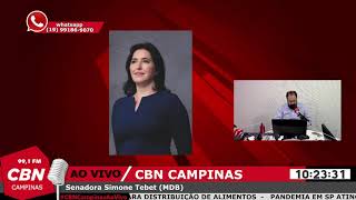 Senadora Simone Tebet conversa sobre a terceira via no CBN Campinas