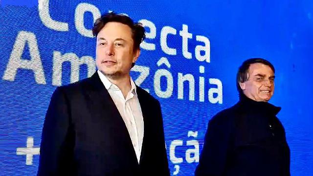 Em Porto Feliz, Bolsonaro debate Amazônia com Elon Musk
