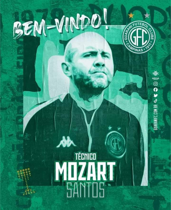 Reviravolta: Mozart é o novo técnico do Guarani.