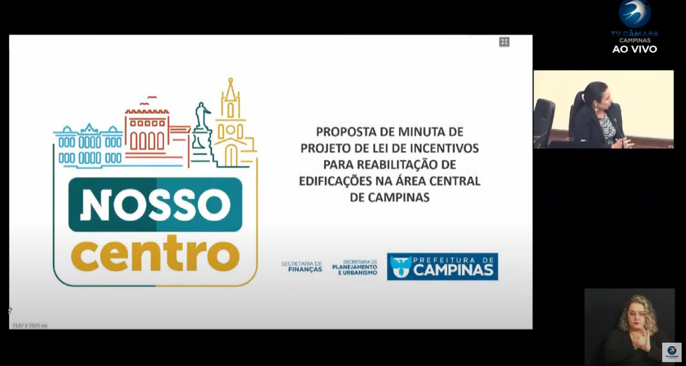 Secretária de Urbanismo de Campinas apresenta projeto de requalificação do centro