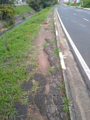 Entulho bloqueia fluxo de água do córrego do Piçarrão, na Vila Industrial