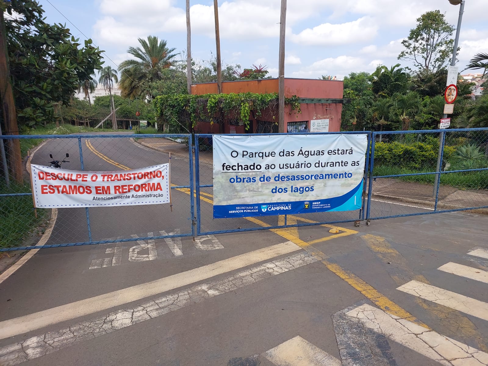 Atraso nas obras frustra expectativa de reabertura do Parque das Águas