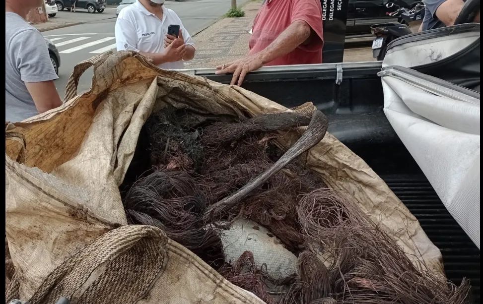 Guarda de Americana apreende 65kg de fios furtados de operadora de telefonia