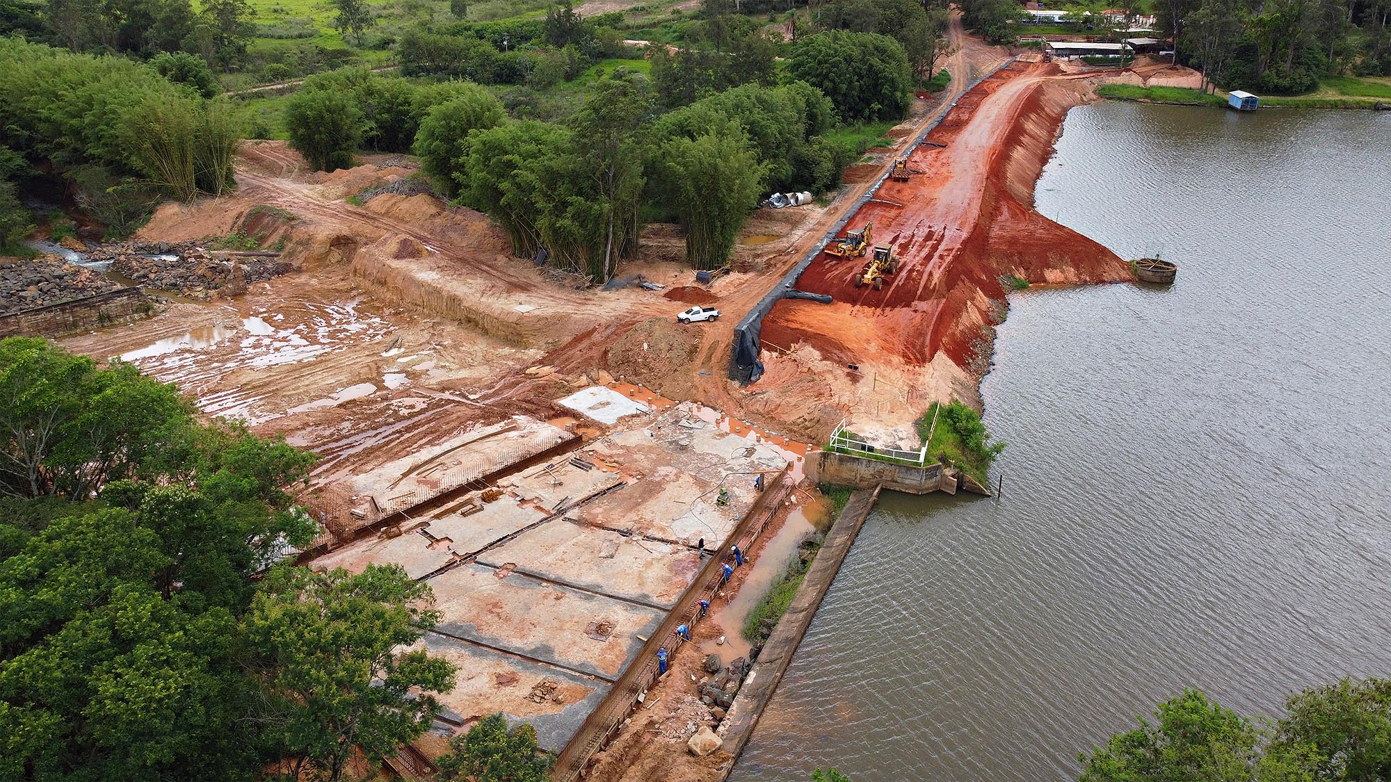 Obra da represa de Sta. Bárbara d’Oeste avança; entrega deve acontecer no 1º semestre