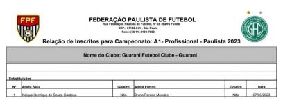 Bruno Mendes é inscrito para a disputa da Taça Independência