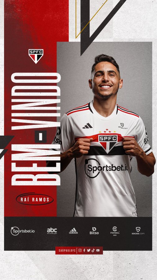 São Paulo confirma contratação de lateral Raí Ramos