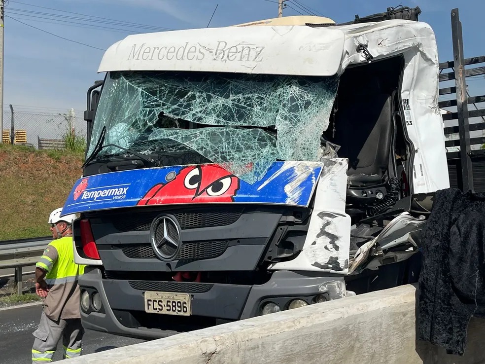 Motorista fica ferido após acidente em rodovia de Campinas 
