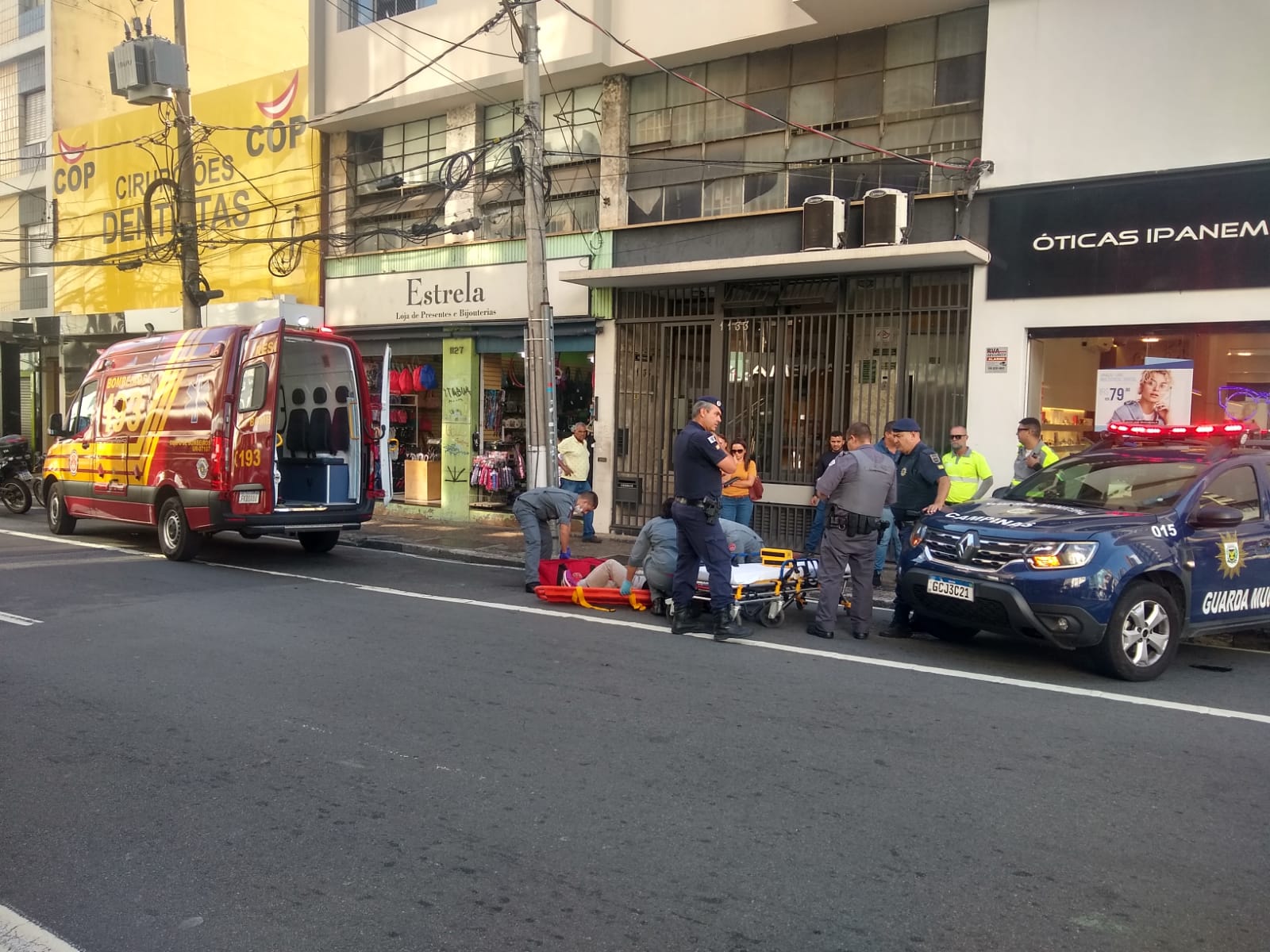 Mulher de 74 anos é atropelada no Centro de Campinas