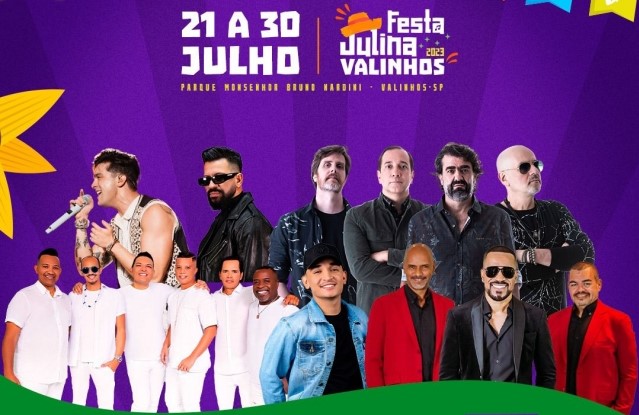 1ª Festa Julina de Valinhos terá artistas locais e nacionais