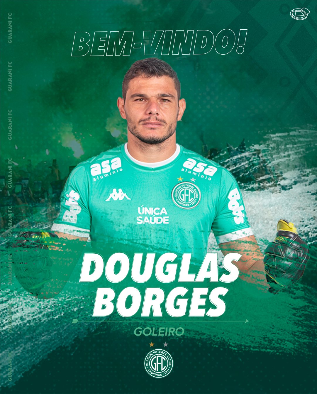 Guarani anuncia a contratação do goleiro Douglas Borges
