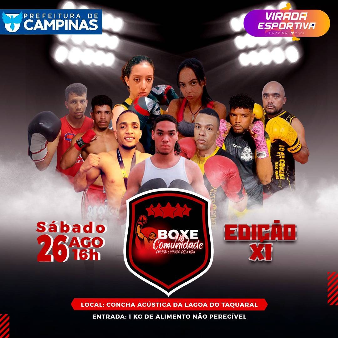 11ª edição do Boxe na Comunidade acontece na Concha Acústica no Taquaral