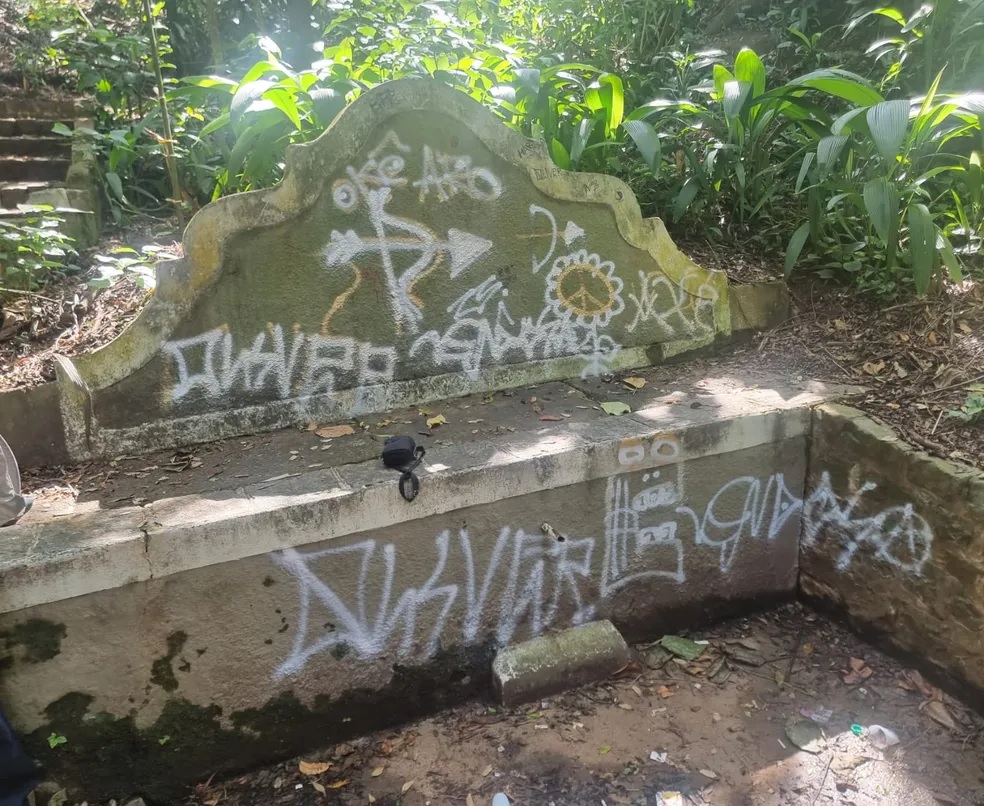 Adolescentes são detidos por pichação no Bosque dos Jequitibás