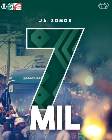 Guarani confirma mais de sete mil ingressos vendidos para duelo contra o Tombense