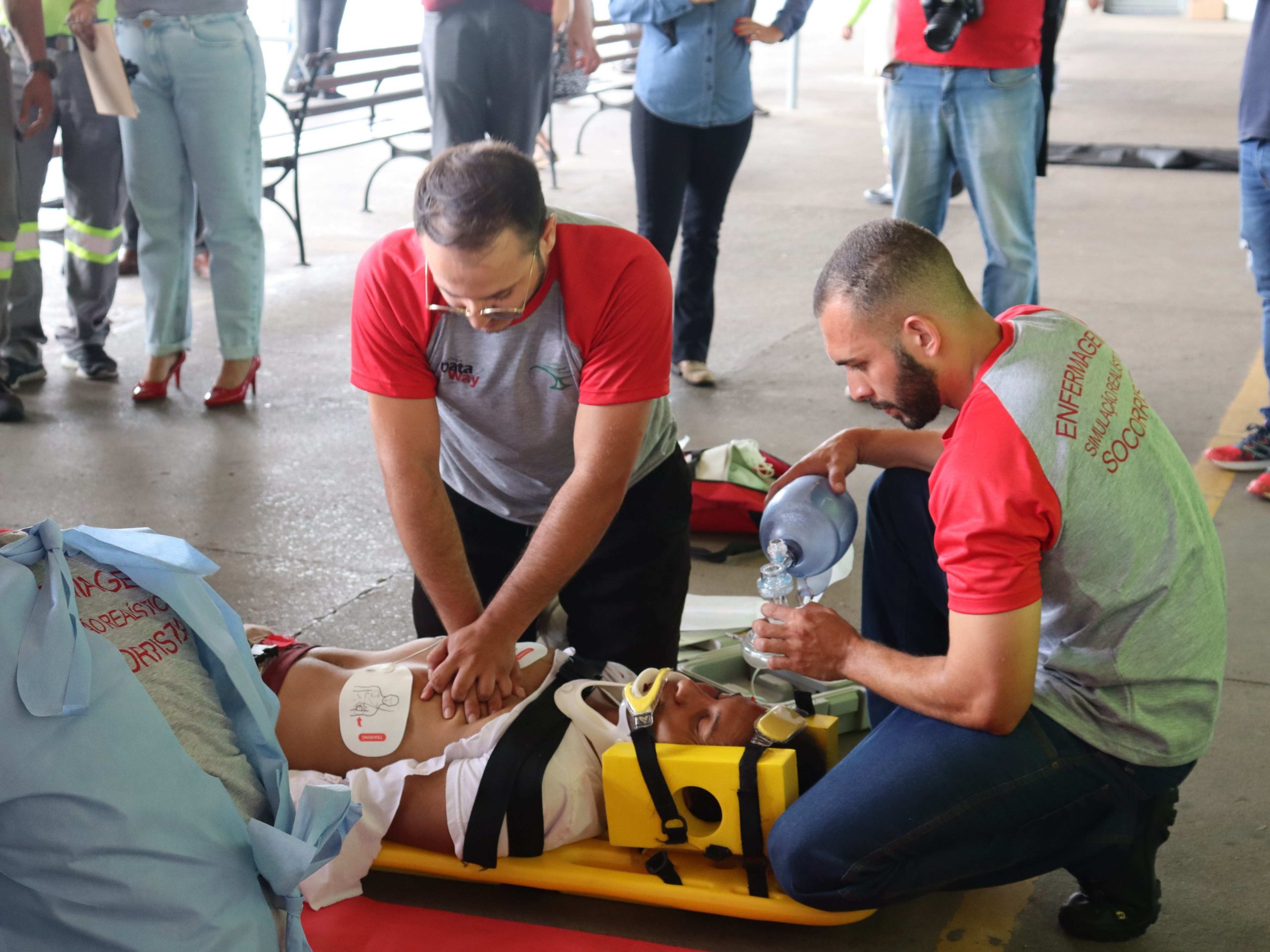Terminal Ouro Verde recebe simulado de acidente de trânsito com vítimas