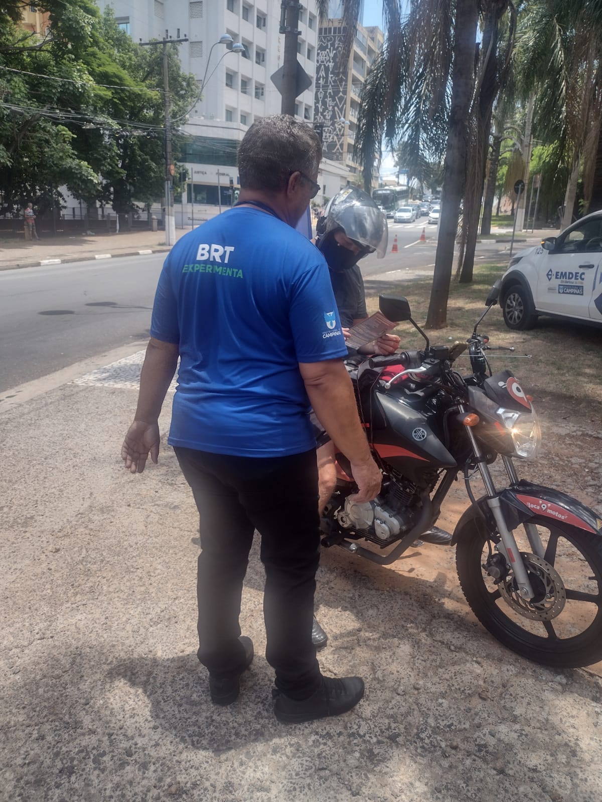 Avenida Aquidabã recebe ação de conscientização para motociclistas