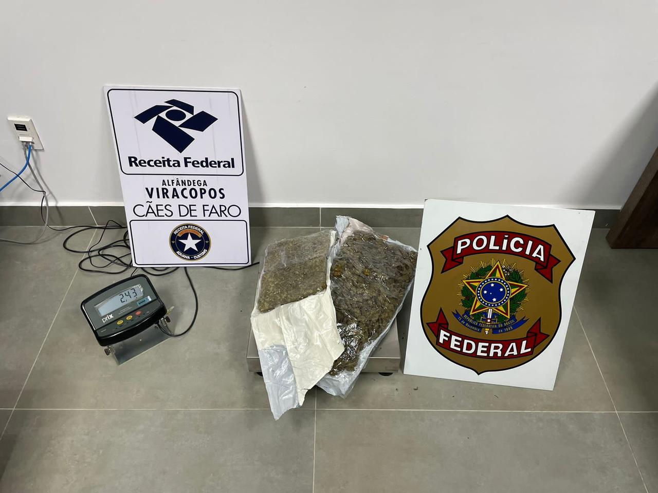 PF apreende 2,5kg de skunk e prende homem no Aeroporto de Viracopos 