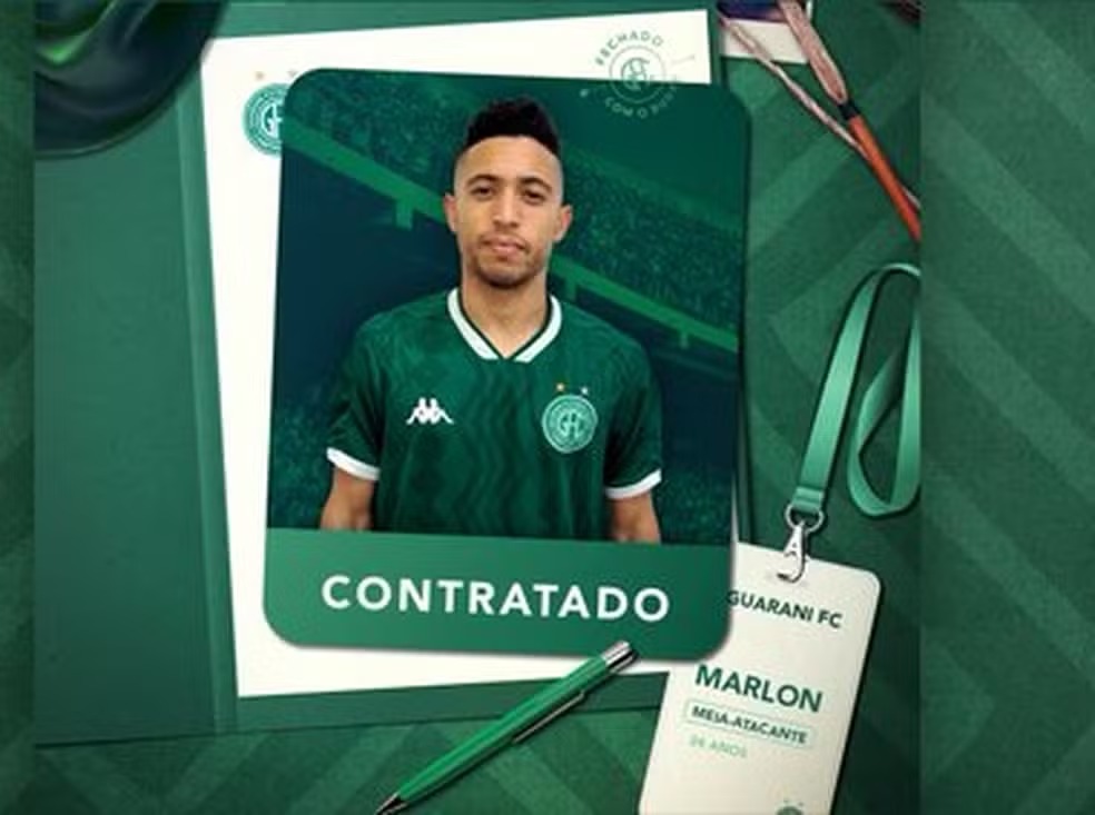 Guarani anuncia atacante Marlon, que estava no futebol português