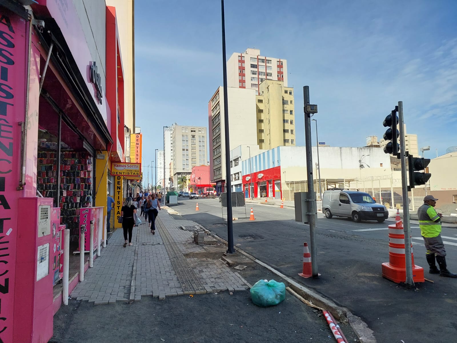 Obras na Campos Sales são retomadas e comerciantes esperam conclusão no prazo