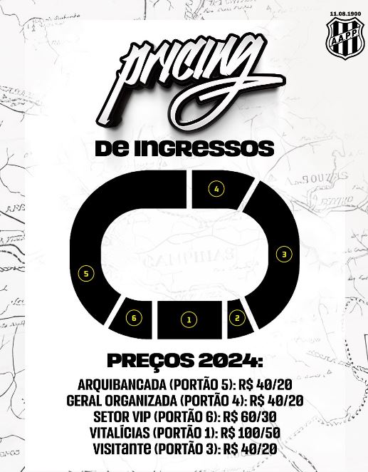 Ponte Preta define valores dos ingressos para o Campeonato Paulista