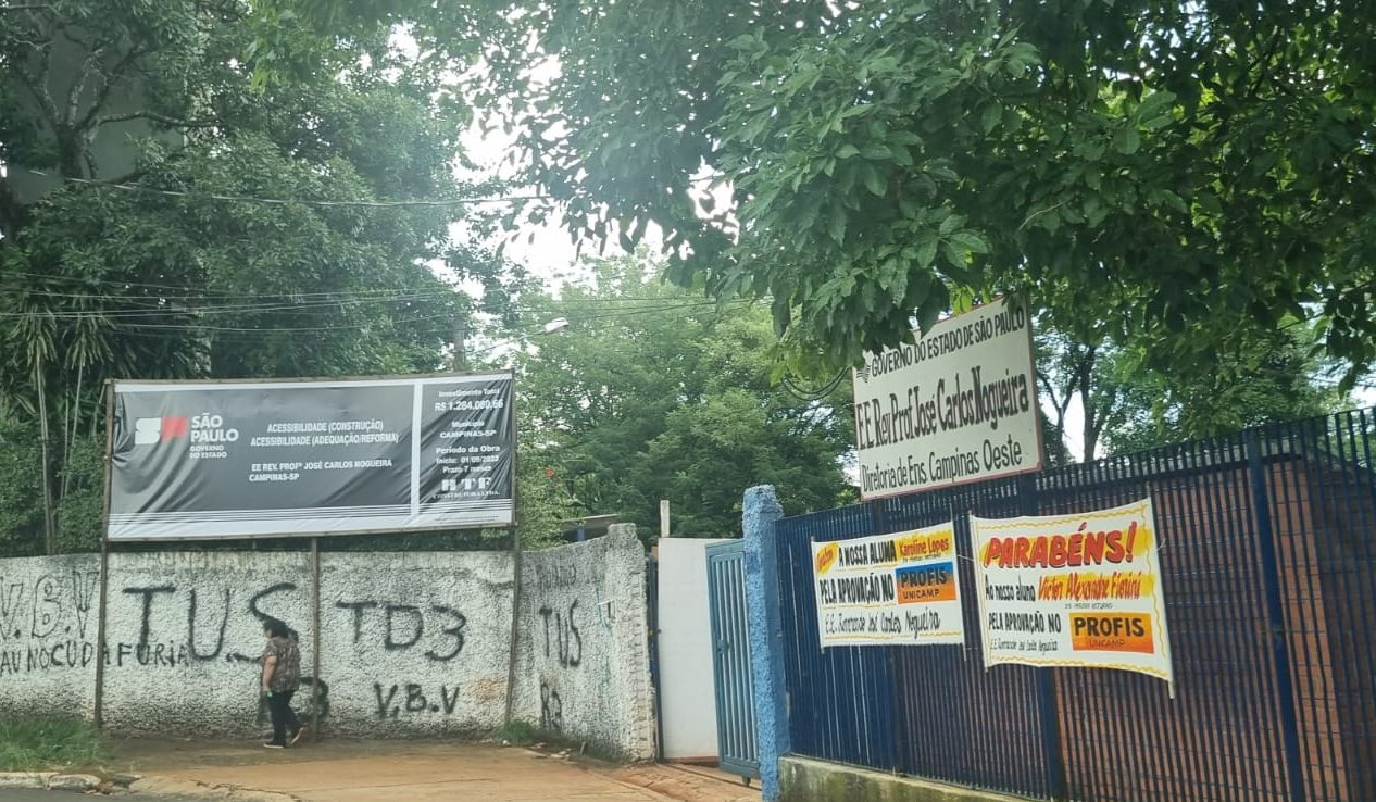 Alunos não conseguem ouvir professores durante reforma em escola de Campinas