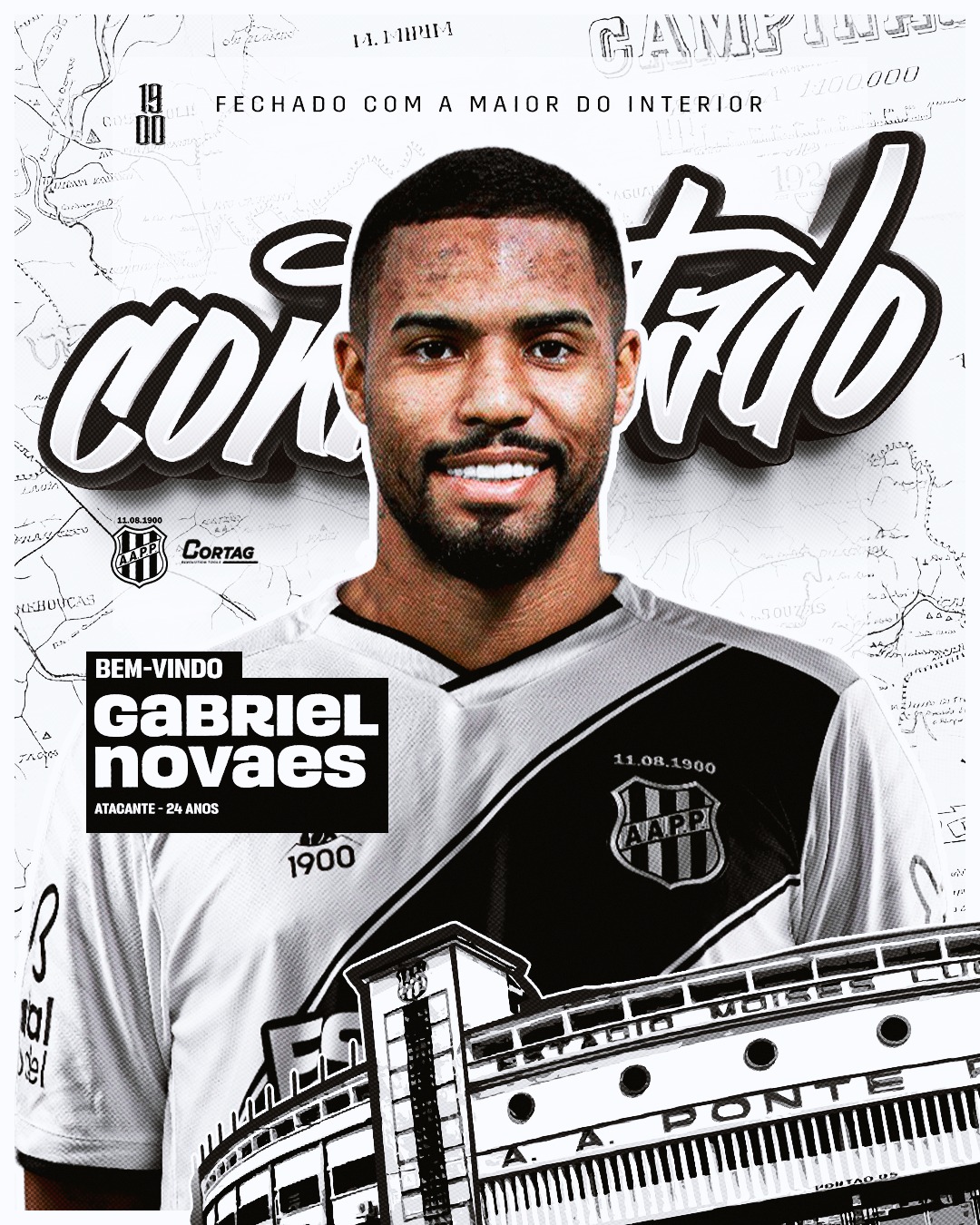 Ponte Preta anuncia a contratação do atacante Gabriel Novaes