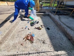 Sanasa recolhe quase 400 toneladas de lixo e encontra até brinquedos na rede