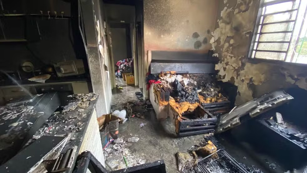 Homem briga com filho e ateia fogo em apartamento em Campinas