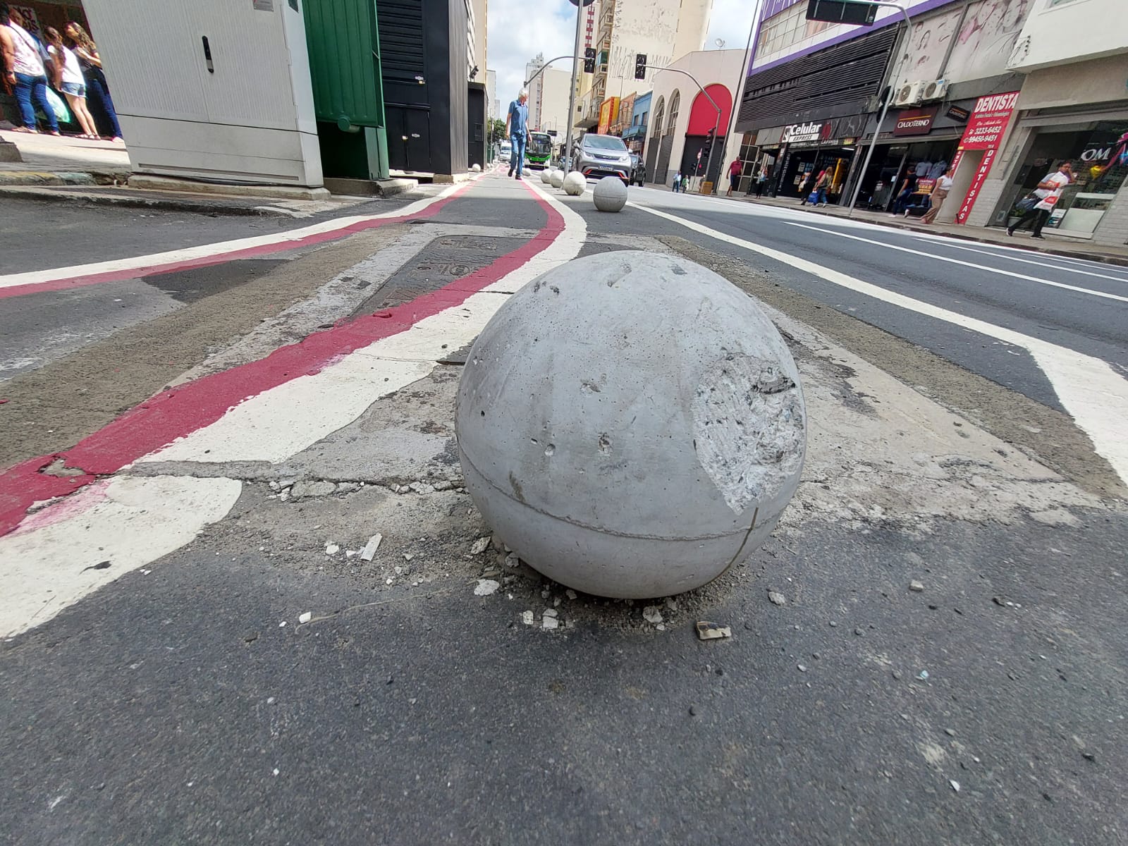 Anúncio de retirada de esferas de pontos da Campos Sales agrada motoristas
